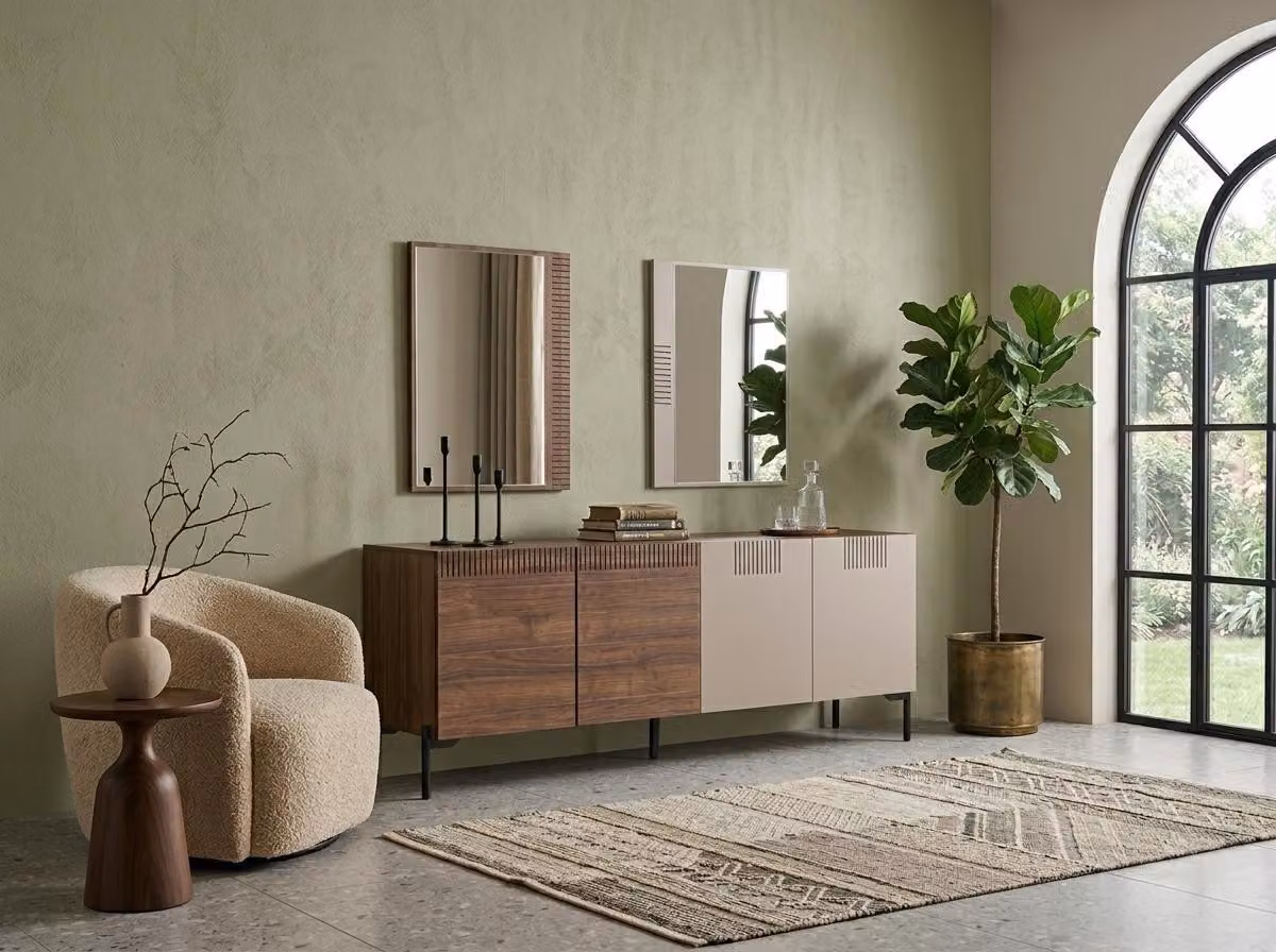 Credenza moderna con 2 specchi: raffinata, funzionale ed elegante