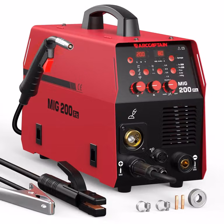 Apparecchio di saldatura multifunzione 6-in-1 – 200 Ampere – Adatto per saldatura MIG, TIG ed elettrodo