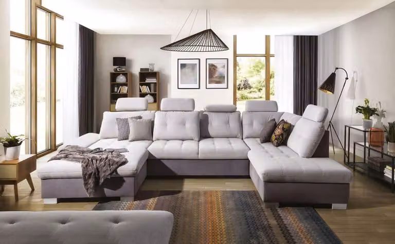 Polster Klassische Wohnlandschaft Wohnzimmer Ecksofa Garnitur Schlaf Sofas Sofa