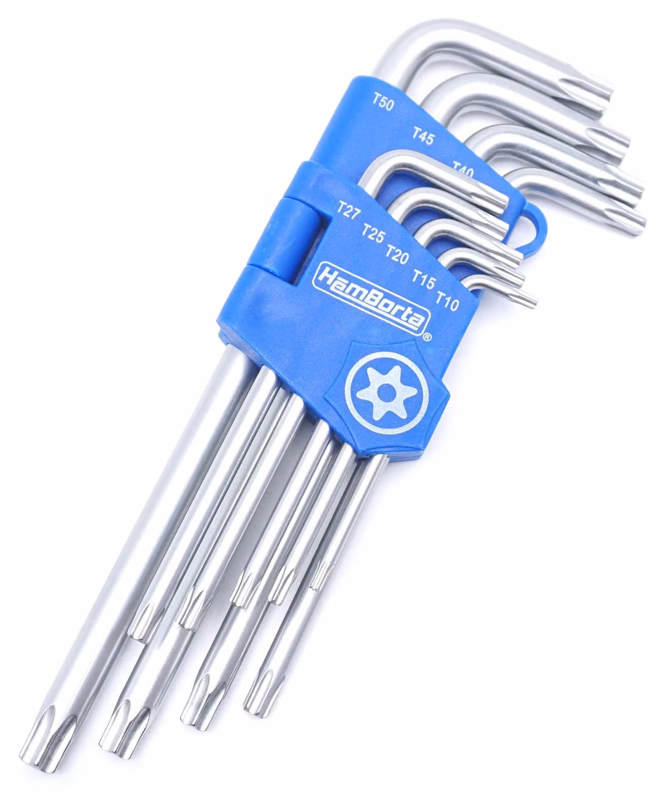 Set di 9 chiavi a T di sicurezza Torx, lunghe, da T10 a T50