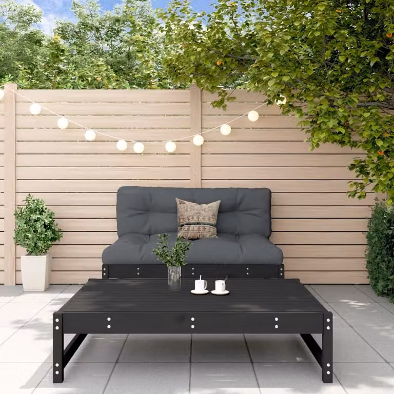 Maison Exclusive - Set da giardino 2 pezzi nero in legno massello di pino