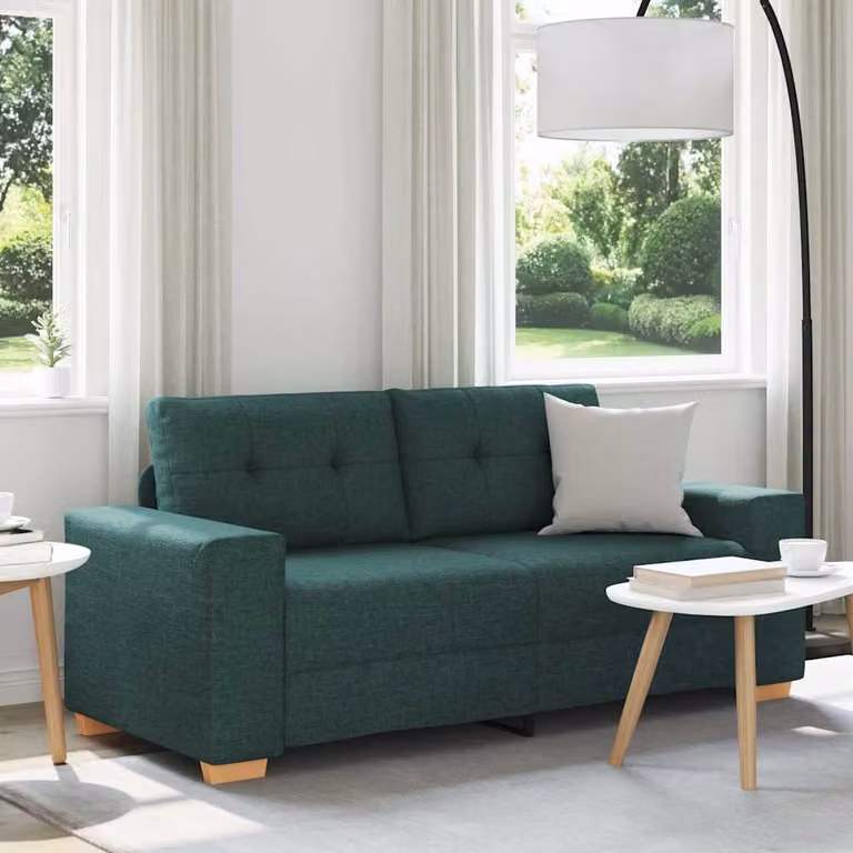 vidaXL Divanetto Moderno in Tessuto Verde con Struttura Imbottita L: 180 cm, P: 77 cm, H: 82 cm
