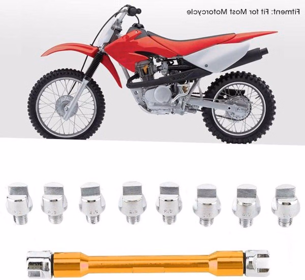 Set di chiavi per raggi di motocicletta, 10 diverse misure di chiavi per raggi, chiave dinamometrica per la riparazione delle ruote, utensile CNC con custodia