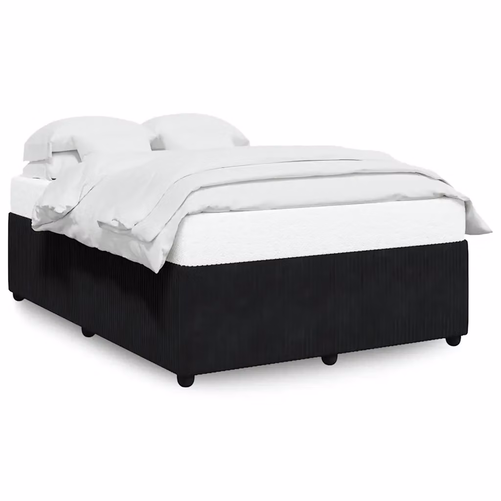 vidaXL Giroletto senza Materasso in Velluto Nero L/P: 140 x 200 cm – 2