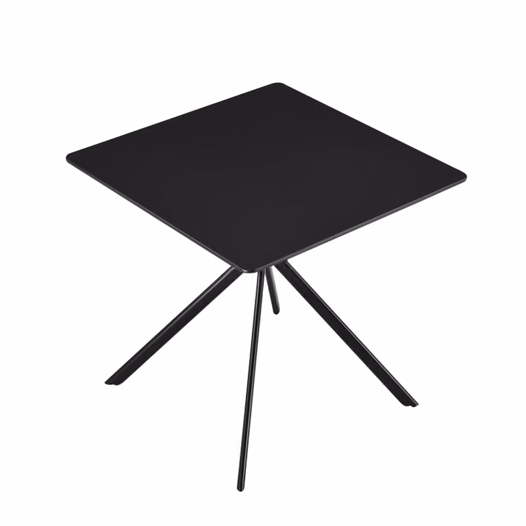 In And OutdoorMatch Elegante tavolo da pranzo Guiseppe - rettangolare - 78 x 78 cm - nero - MDF - design decorativo