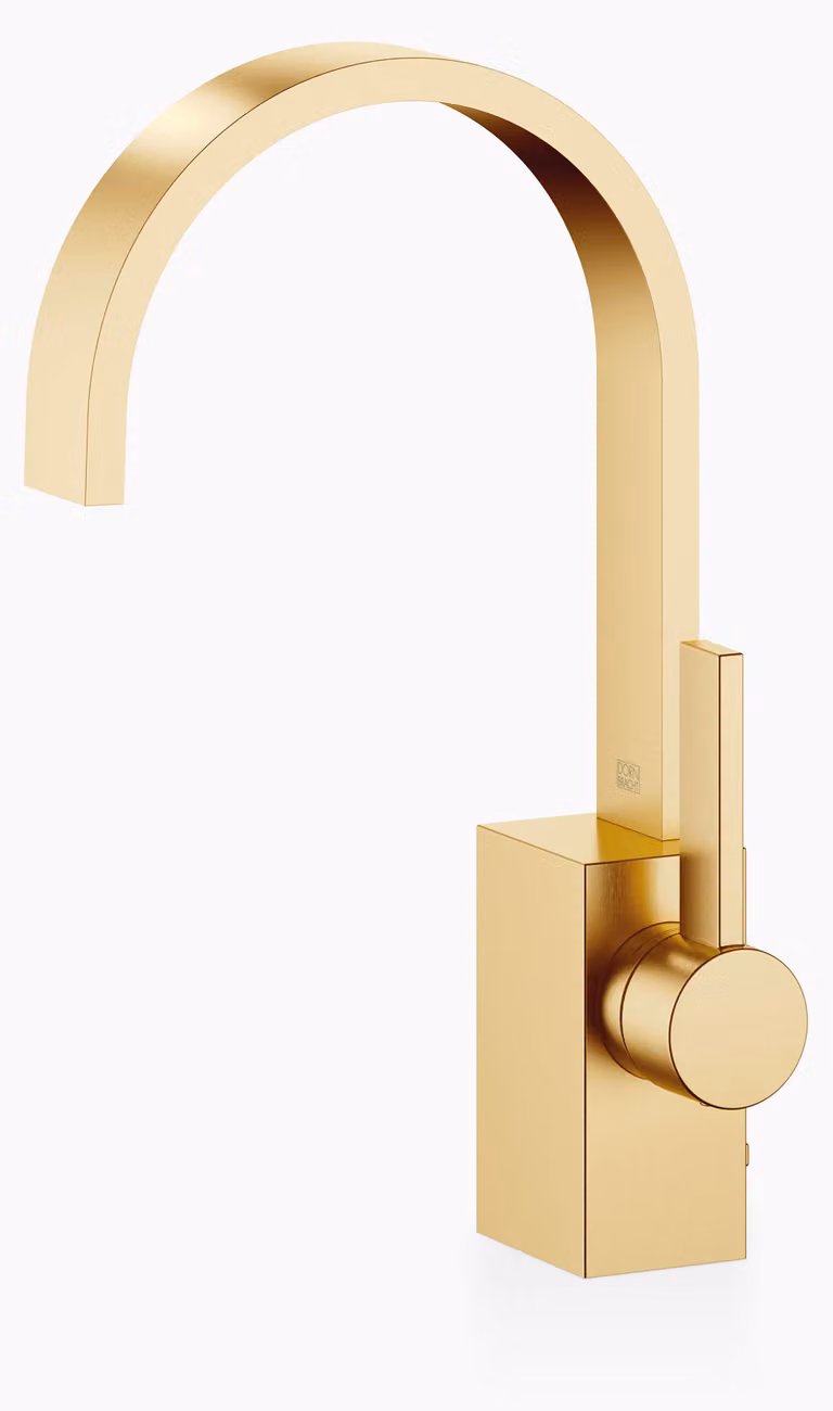 Dornbracht MEM Mitigeur monocommandé pour lavabos avec garniture d'écoulement, saillie 165mm, 33500782-28, 33500782-28