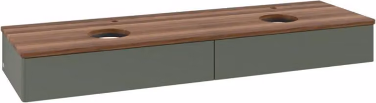 V&B Mobiletto senza struttura frontale, con illuminazione Antao 160x50cm, HL, WBP w. wal, lea gre. m Lac