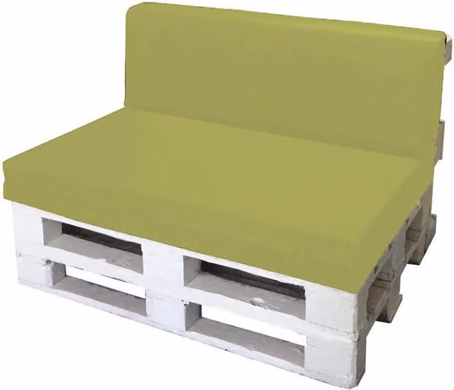 Cuscini per Pallet Avalli Verde con Seduta e Schienale in Poliestere, L 120 cm x P 80 cm