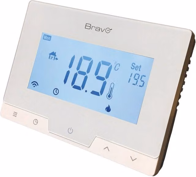 Cronotermostato Digitale Wi-Fi Glam Bianco con Controllo via App e Integrazione Smart Home