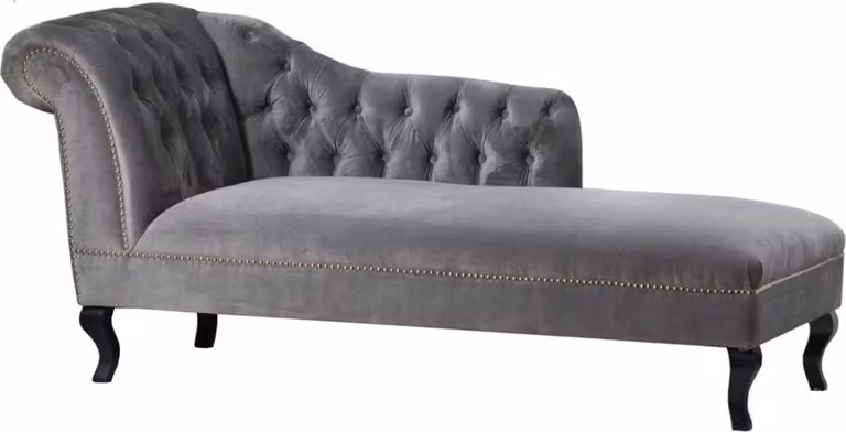 Chaiselongue Kreative Möbel Stoff Wohnzimmer Modern Design Sofa GrauTextil