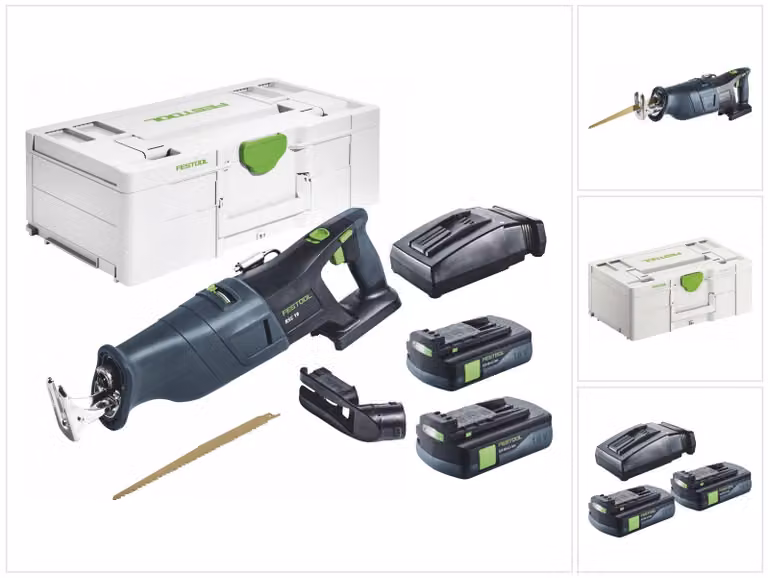Festool RSC 18 EB-Basic Sega a nastro a batteria 18 V Brushless + 2x batteria 3,0 Ah + caricabatterie + systainer