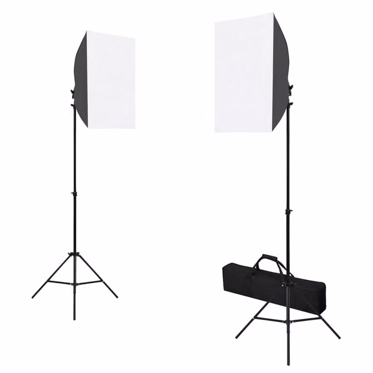 Kit per Studio Fotografico con Softbox, Fondale e Riflettore