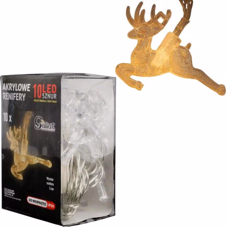 Luci dell'albero di Natale su una stringa RINNOVATORI ACRILICI 10 led con batterie
