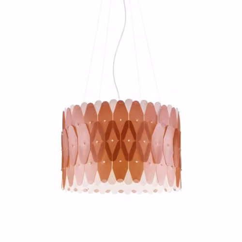 Sospensione Moderna Polilux ® Rame E Metallo Cromo 1 Luce E27 D50Cm