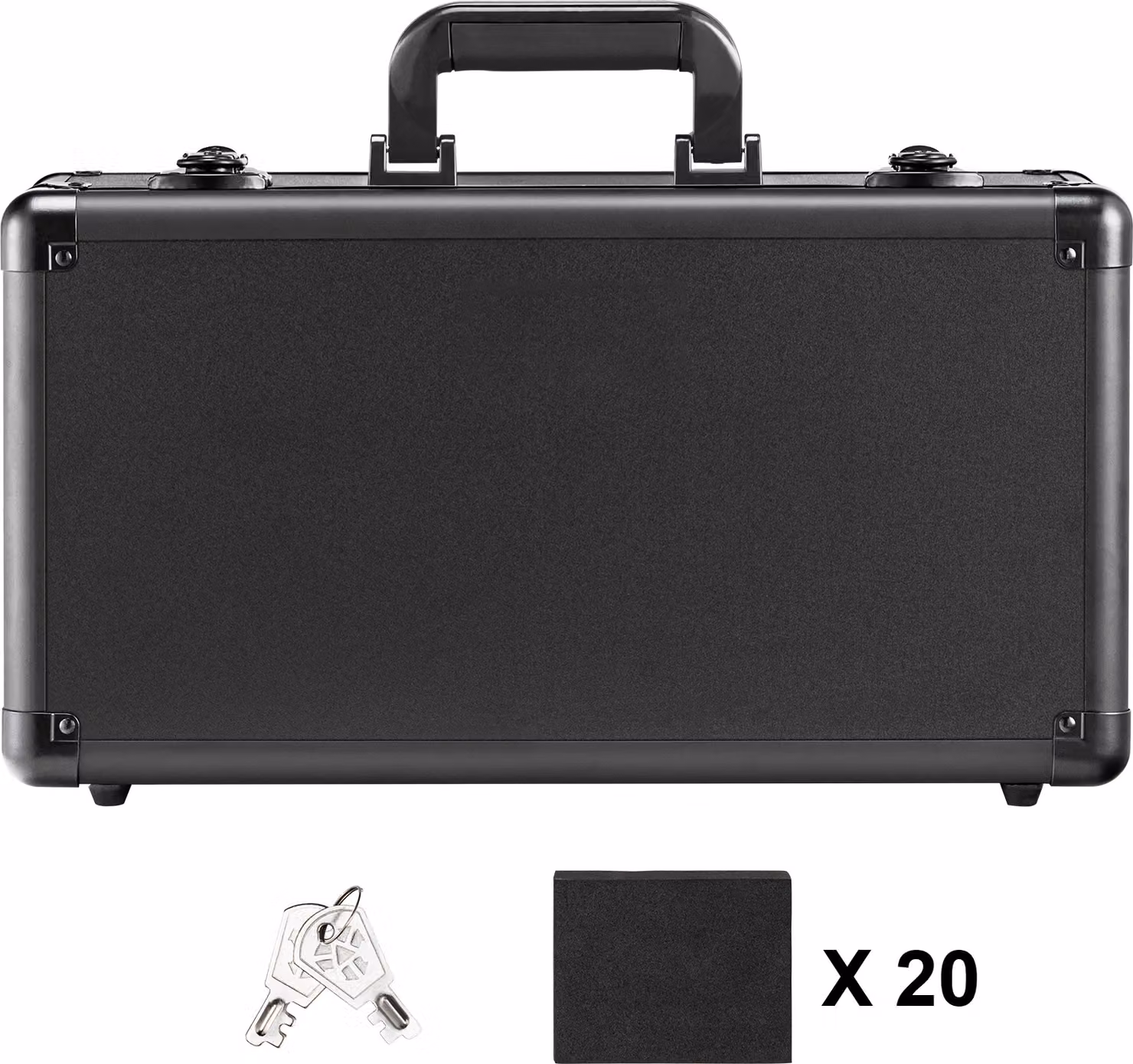 SucceBuy Scatola per carte classificate, 4 scomparti, custodia per carte sportive classificate con chiusura a chiave e divisori in schiuma, per 108 carte classificate PSA, 76 carte BGS