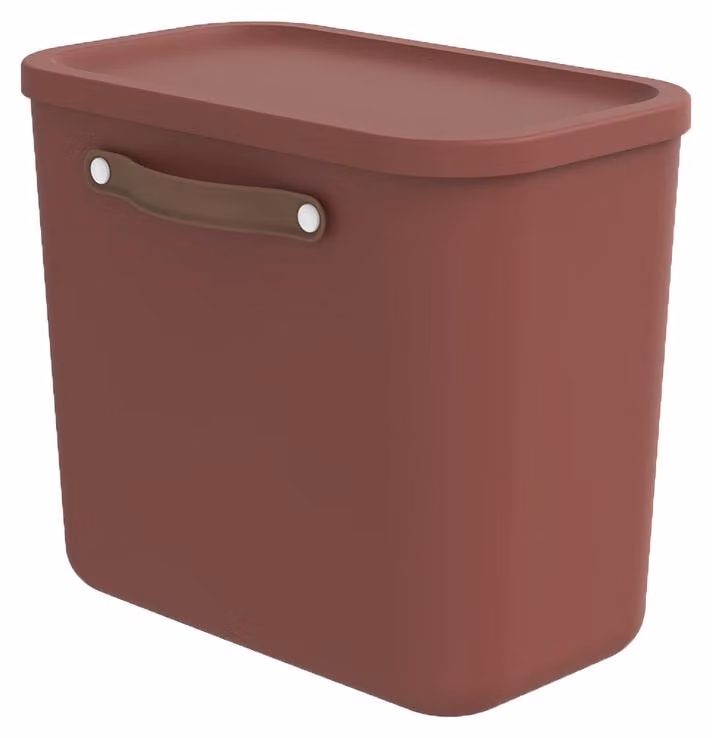 Cassetta Rotho 25L Maloja - Cassetta di plastica 40 x 23,5 x 34 cm - Cassetta con coperchio - Cassetta impilabile con chiusura a chiave - Cassetta di plastica