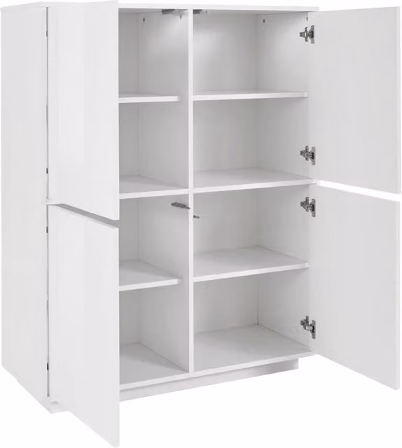 Credenza mobile cucina moderna soggiorno design bianco 100x40cm Judy