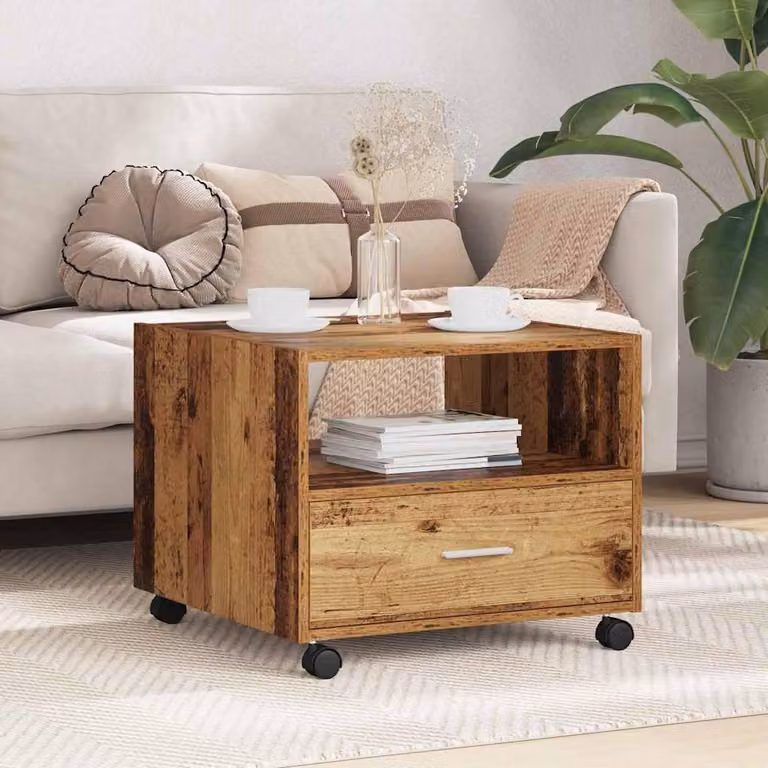 Maison Exclusive - Tavolino da caffè in legno massello riciclato, 55 x 55 x 45 cm, materiale: legno