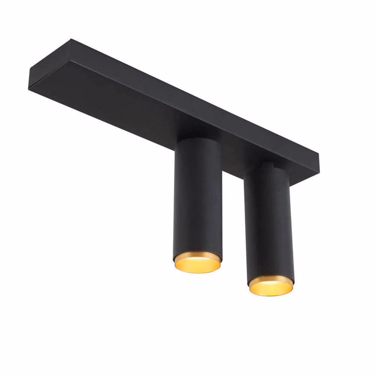 LOOM DESIGN Faretto da soffitto a LED X-Beam, 2 luci, nero dimmerabile, Nero, Soggiorno / Sala da pranzo, Alluminio, Moderno