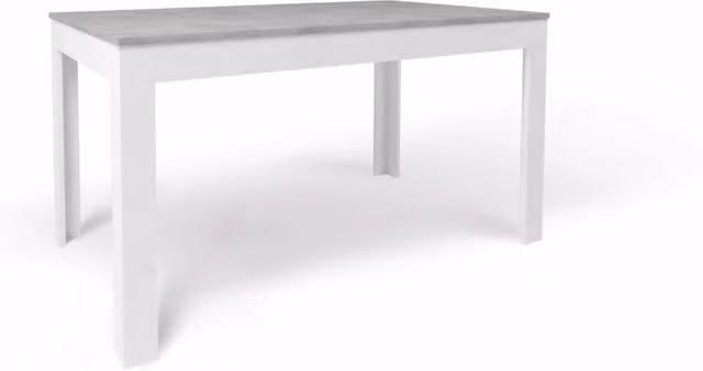 Tavolo Allungabile 140+60cm Bianco Ossido Cemento