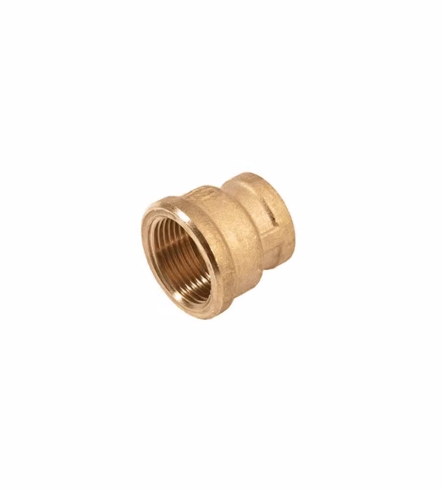 Idrobric Manicotto FF Ridotto Ottone Giallo 1/2"x3/8" Raccordo
