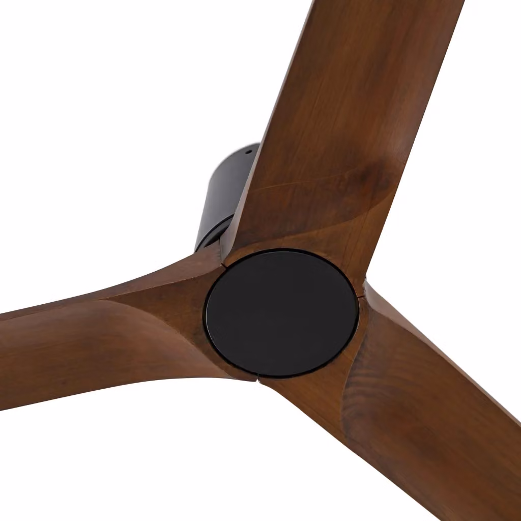 Ventilatore da soffitto Faro Heywood Tub con 3 pale, nero opaco e noce – 2
