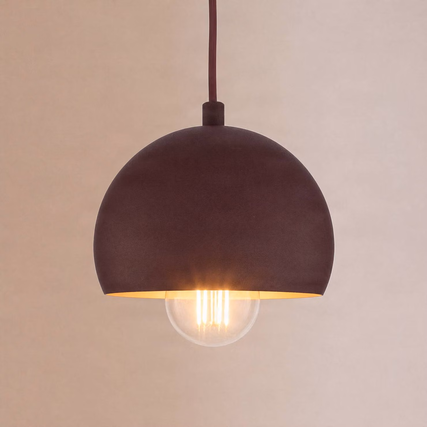Lampada a sospensione Sool Luminex, dimmerabile, Rosso, Soggiorno / Sala da pranzo, Metallo, Lampada a sospensione