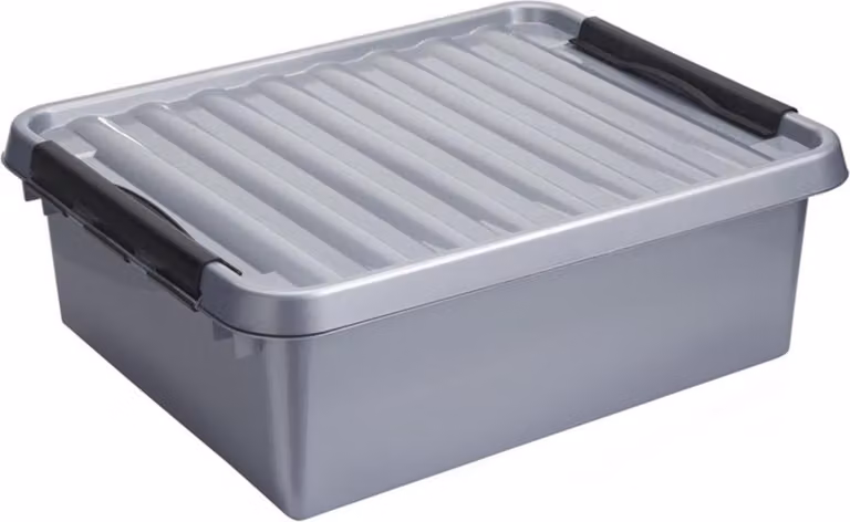 SUNWARE Q-Line Box - 25 litri - 500 x 400 x 180 mm - argento/nero