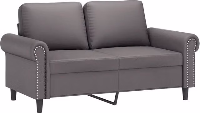 Divano | Divano da soggiorno | Sofa a 2 Posti Grigio 120 cm in Similpelle
