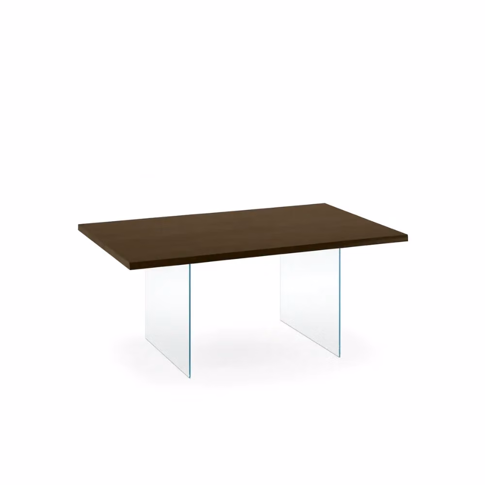 Tavolo da pranzo fisso Forest Duzzle in legno impiallacciato rovere termocotto marrone L: 160 cm, P: 90 cm – 2