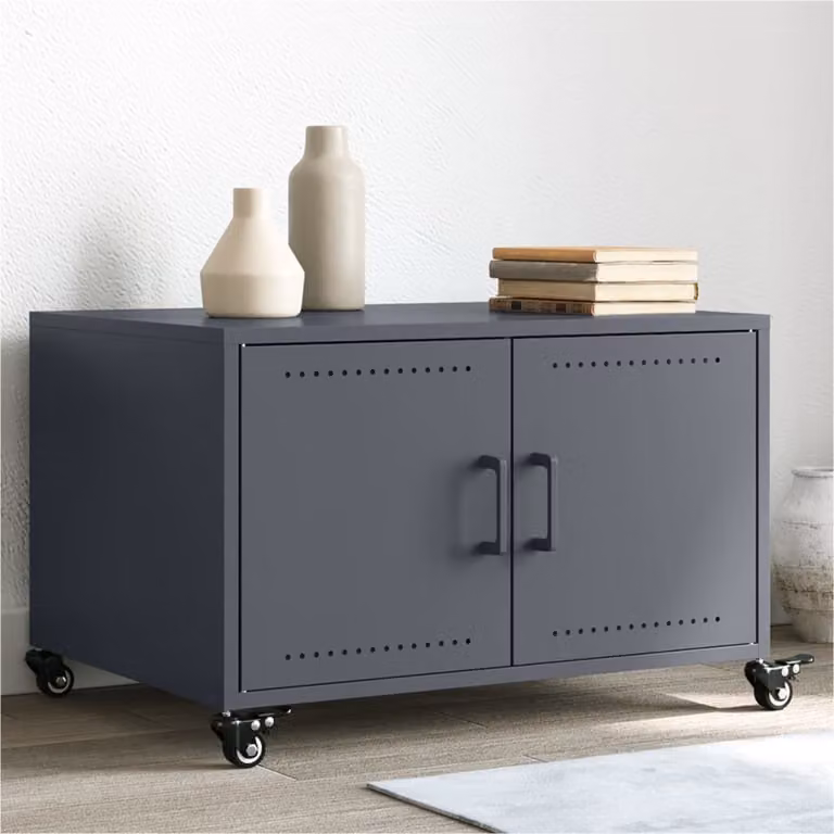 Maison Exclusive - Tavolino da salotto antracite 68x50x43,5 cm acciaio