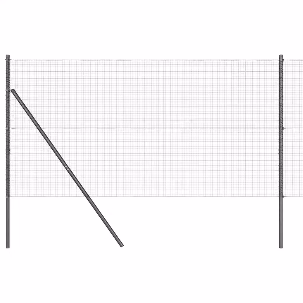 Recinzione a rete saldata Videx in acciaio rivestito in PVC da fissare a terra, Grigio, L: 25 m, H: 1,2 m – 2