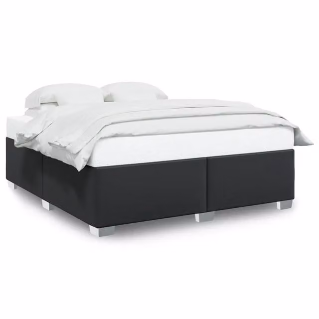 Letto matrimoniale | Letto per adulti | Giroletto Nero 180x200 cm in Similpelle