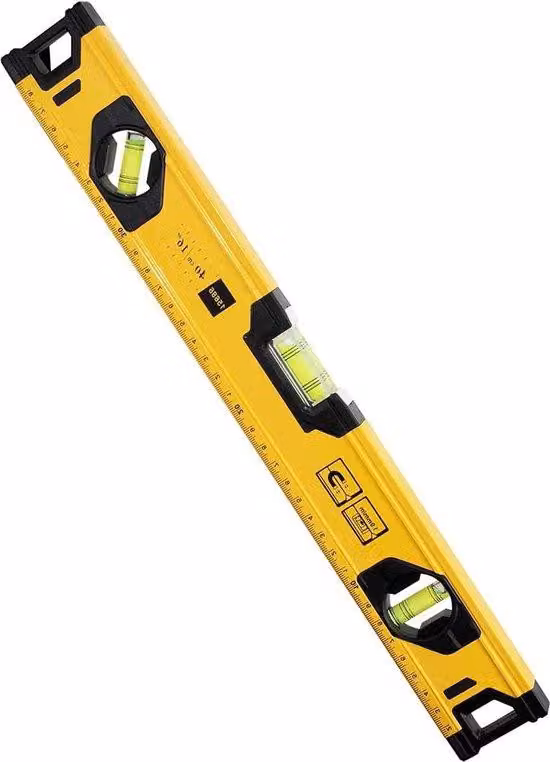 livella a siluro antiurto da 400 mm in lega di alluminio con base magnetica - 45 gradi, 90 gradi, 180 gradi - giallo/nero