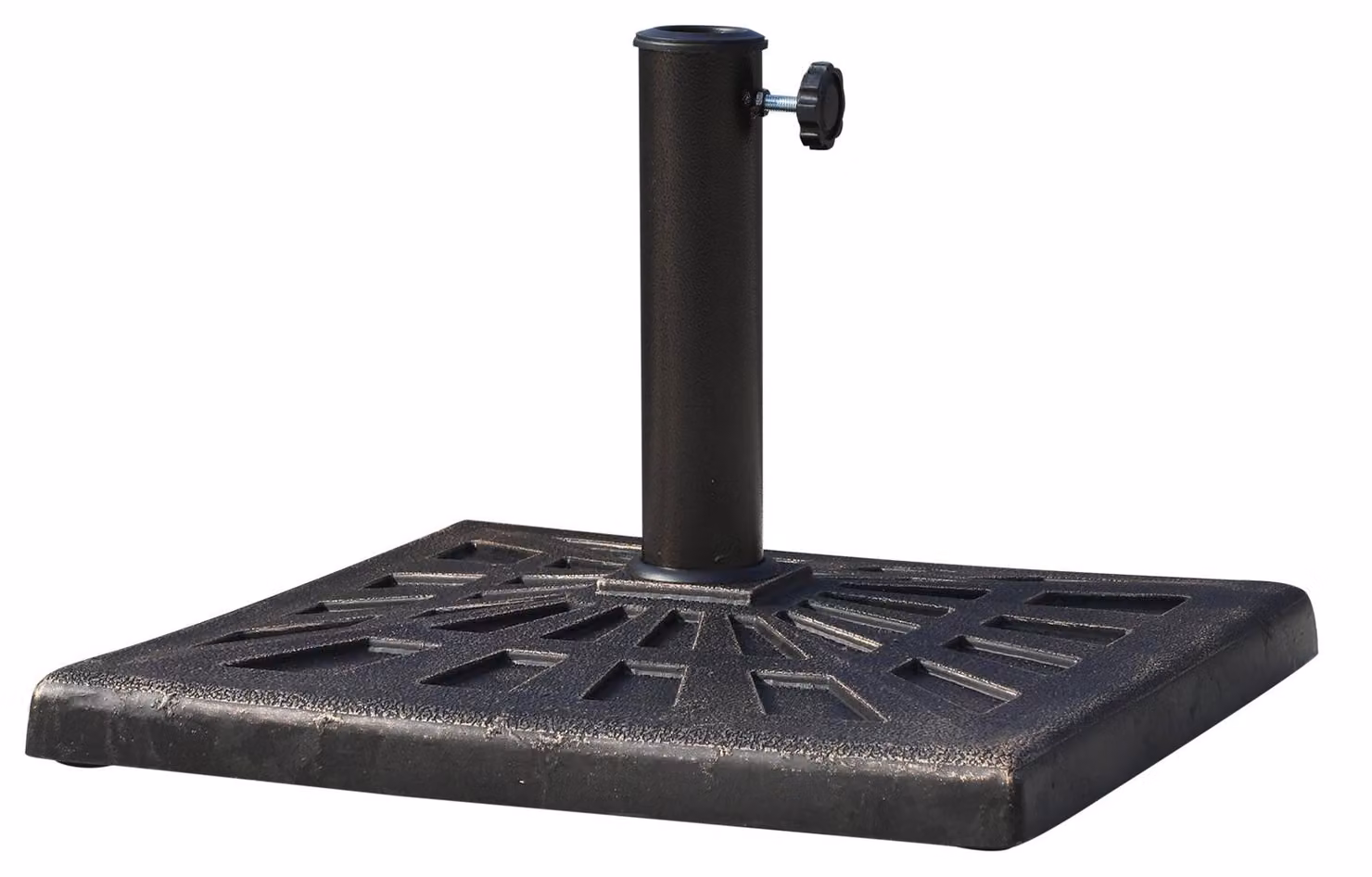 Base per Ombrellone da Giardino Ø38 a Ø48 Rettangolare 16kg in Resina 47x32 cm