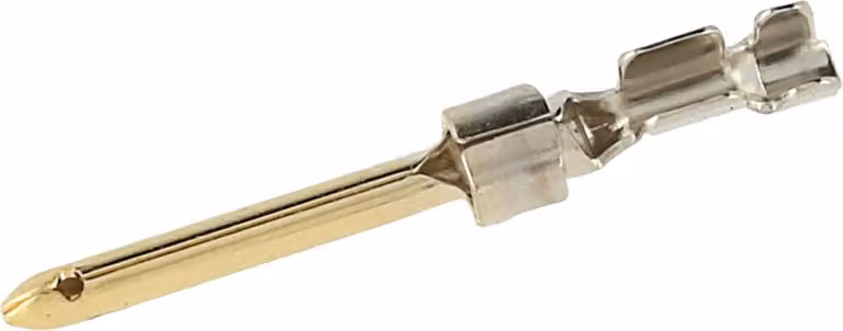Contatto a crimpare D-Sub Perno di contatto (M) 0,14 mm² - 0,25 mm² AWG26 - AWG24 oro/argento, 1 pezzo Materiale lega di rame - 1