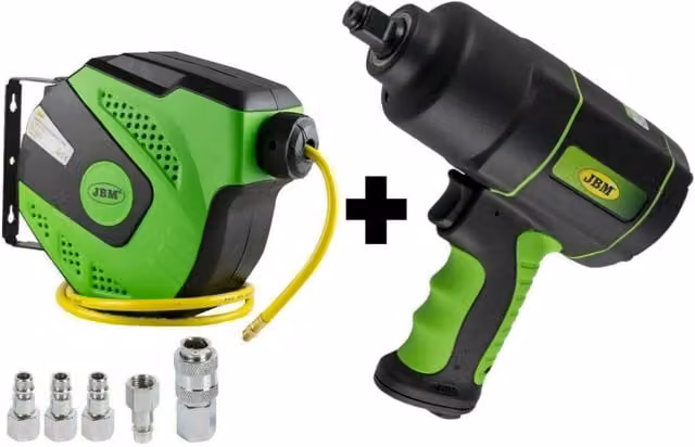 AVVITATORE PNEUMATICO DA 1/2" 1200NM ARROTOLATORE ARIA AVVOLGITUBO ARIA 10 MT