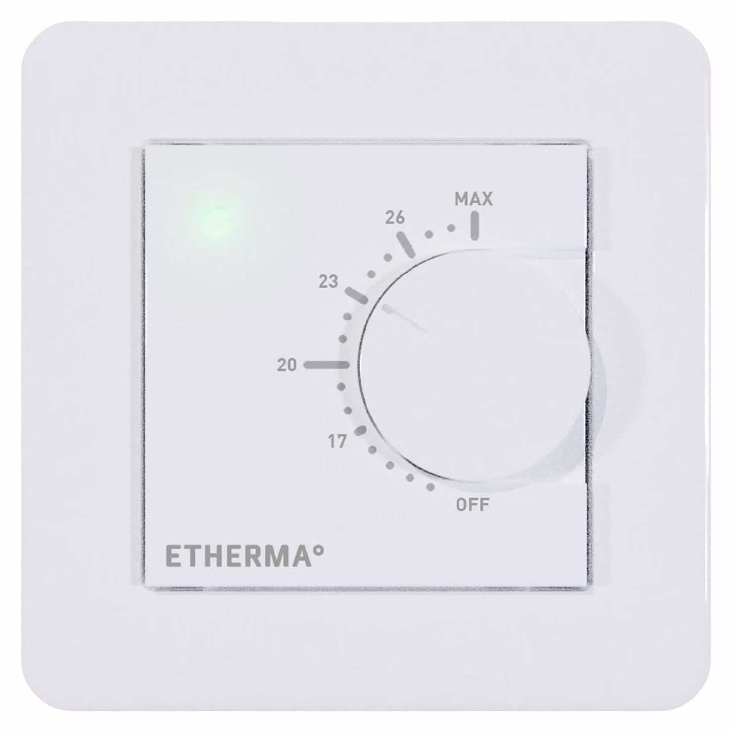 Termostato Etherma eBASIC-1 con funzione app e selezione rotativa 41278