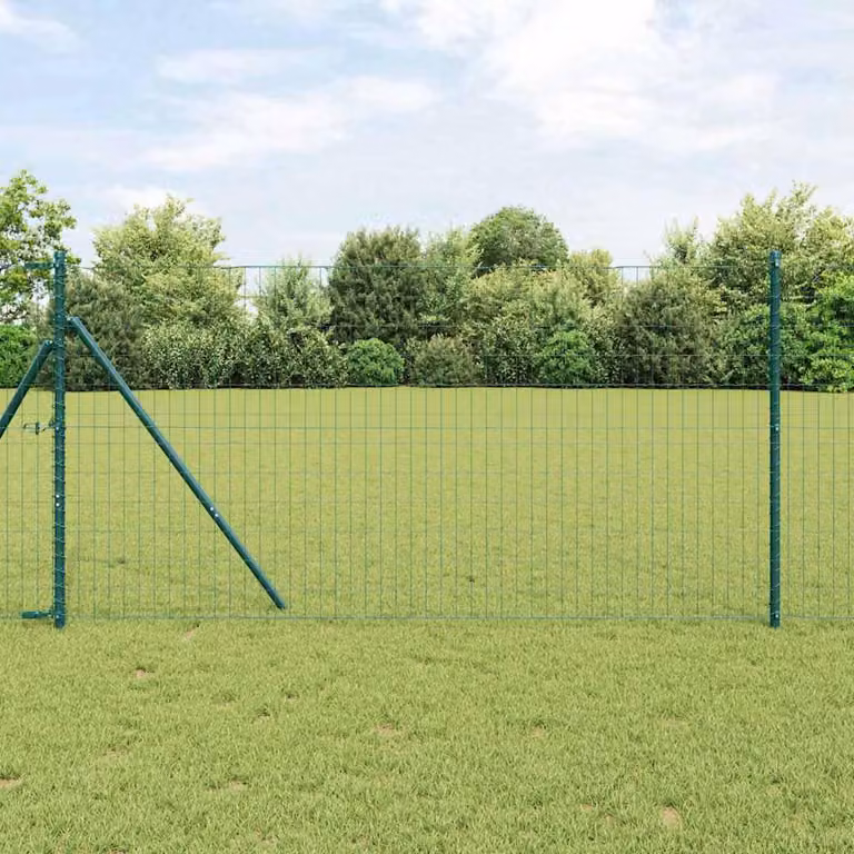 Maison Exclusive - Recinzione con Posto Verde 1,2 x 25 m Acciaio e PVC