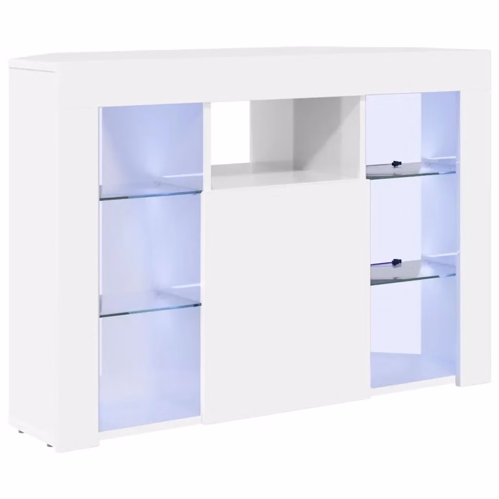 Mobile TV LED Angolare vidaXL Bianco ad Alto Lucido L/P/H: 100 x 40 x 68 cm – 2