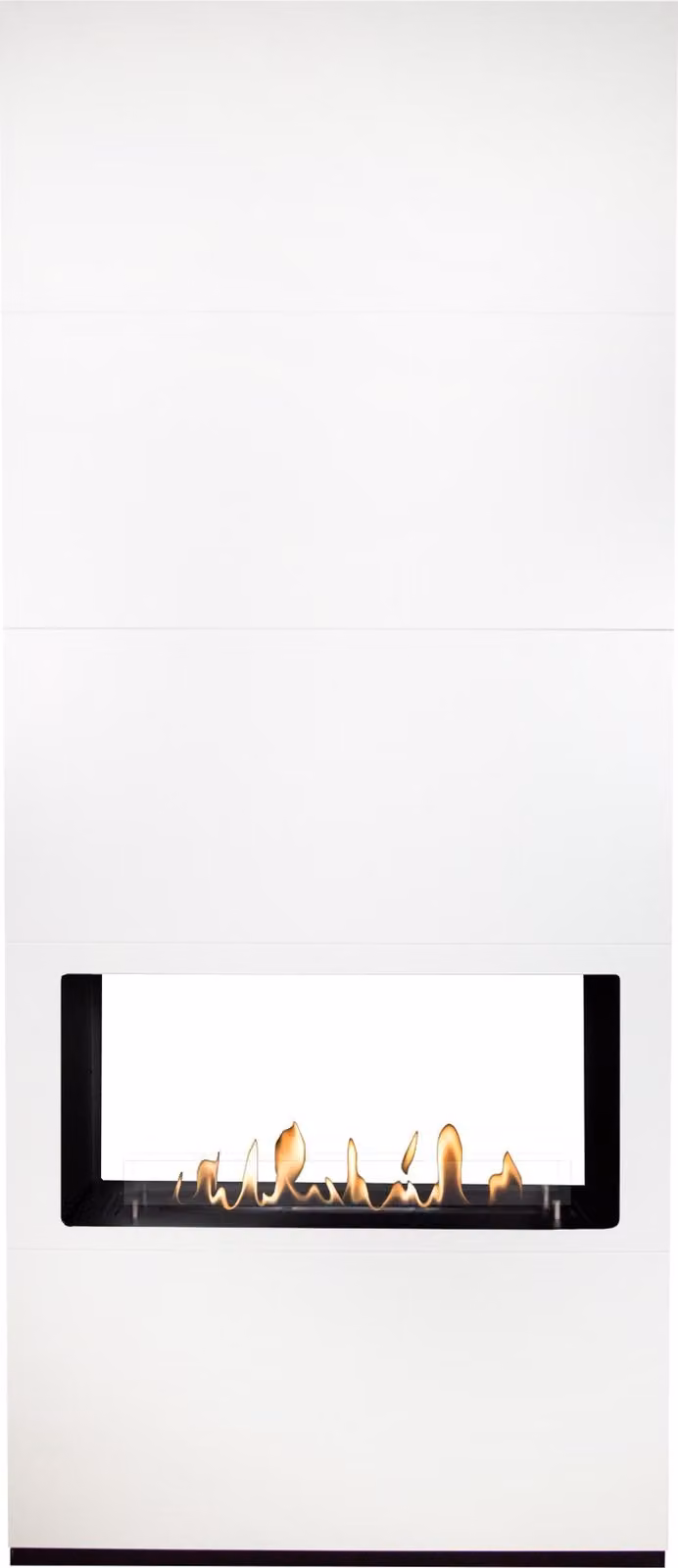 Caminetto a etanolo Xaralyn - Ambiance BOW - legno bianco - riscaldatore da 3,5 kW - camino a tunnel - divisorio per ambienti