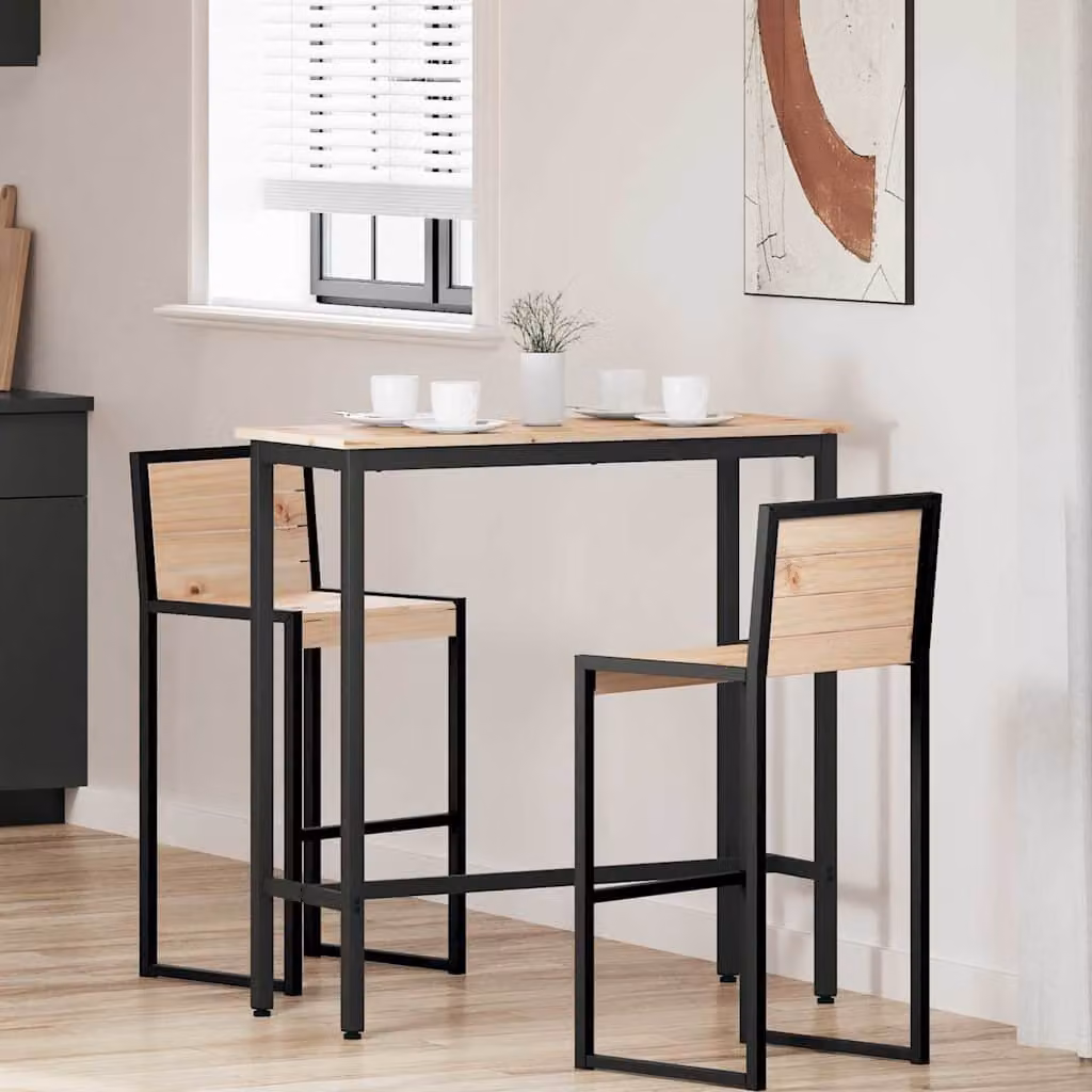 vidaXL Tavolo Moderno Rettangolare in Legno e Metallo, Colore Marrone e Beige, L 100 x P 40 x H 101 cm