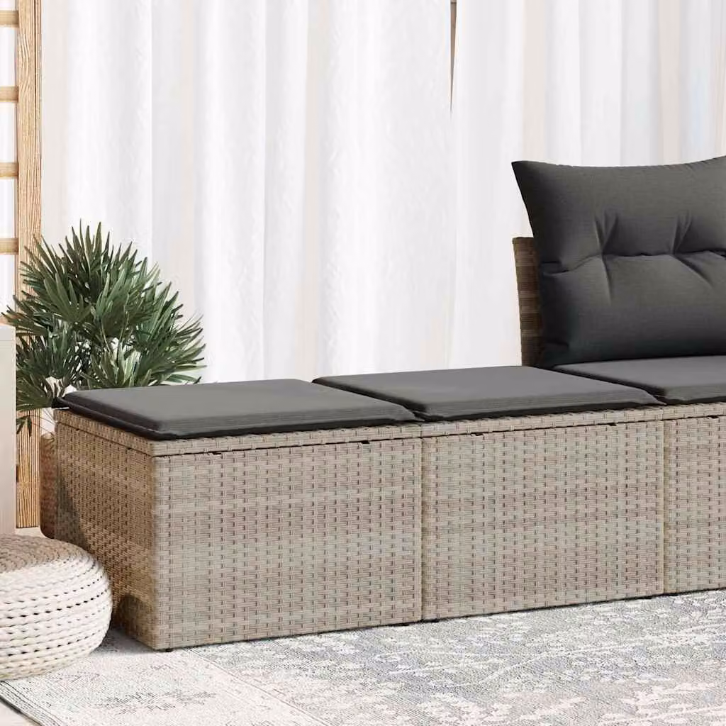 Maison Exclusive - Divano Giardino 2pz con Cuscini Grigio Chiaro Polyrattan Acacia