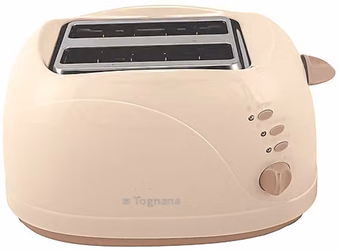 Tostapane Tognana Iridea 750W con pinze in acciaio inox, 6 livelli di doratura, colore Gold/Beige
