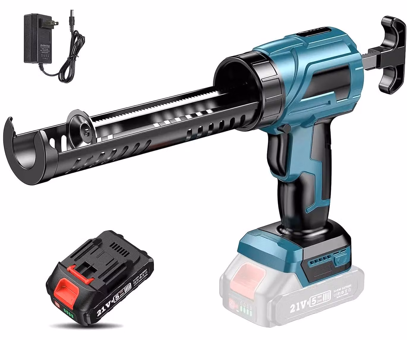 Pistola a colla elettrica - Kit con batteria - 18V - 4 velocità - Adatta per porte e finestre