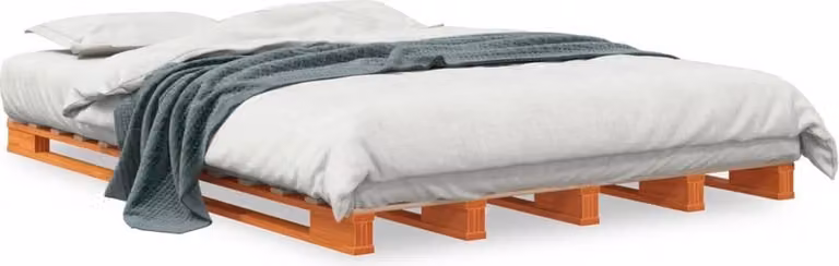 Maison Exclusive - Letto a doghe marrone cera 140x200 cm in legno massello di pino