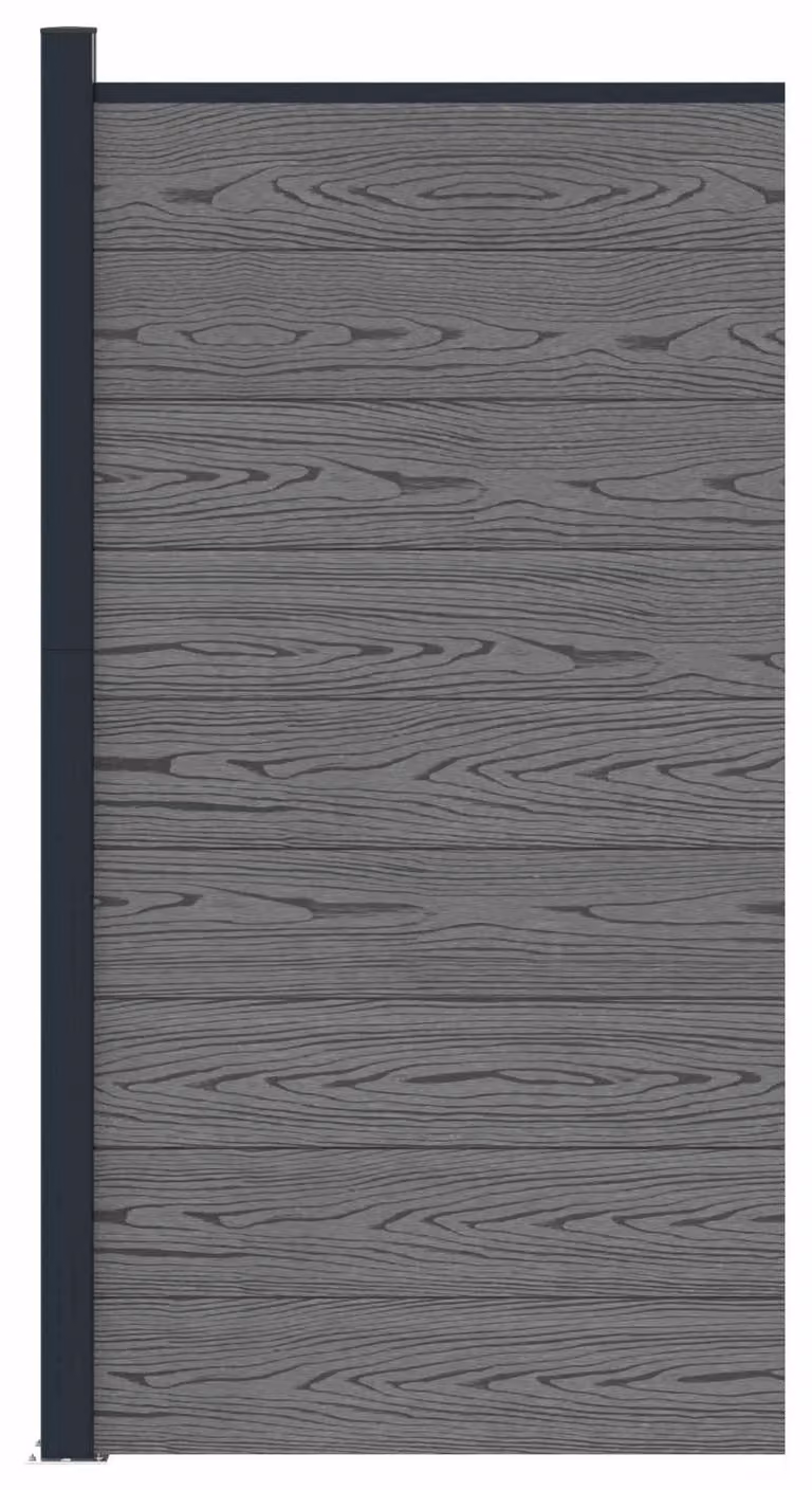 Pannello di Recinzione WPC e Alluminio Grigio