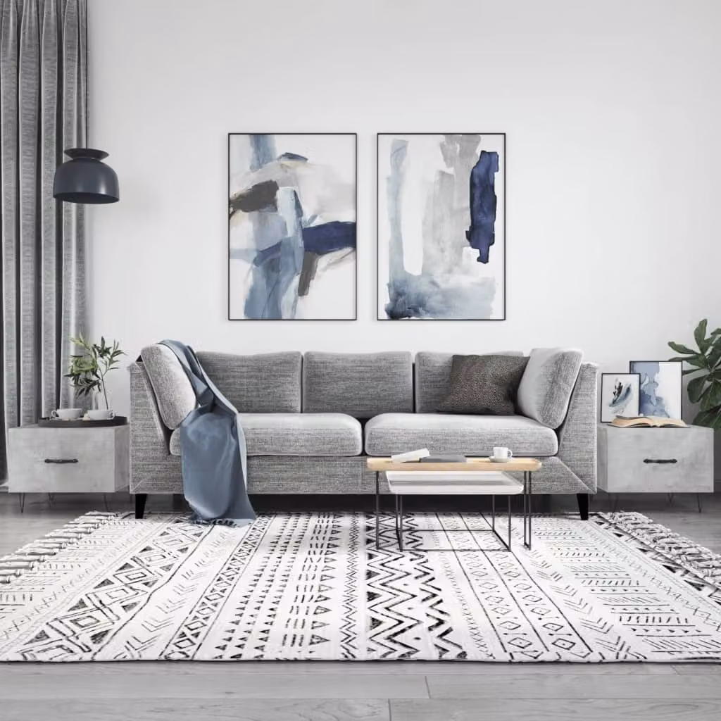Maison Exclusive - Tavolini da salotto 2 pz. Grigio cemento 50x50x40 cm Materiale ligneo