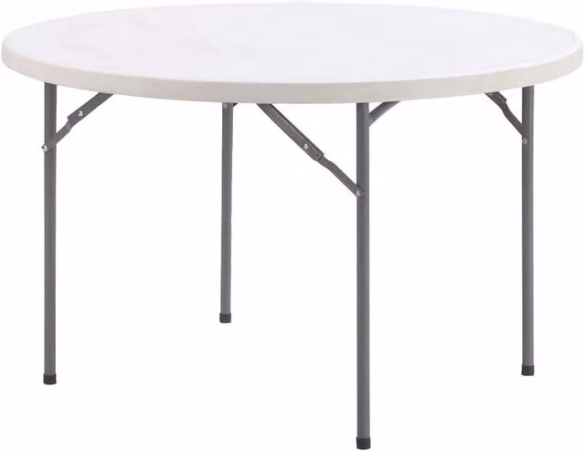 Tavolo in Plastica Pieghevole Tondo Bianco Catering Verdelook Formato: 180 cm