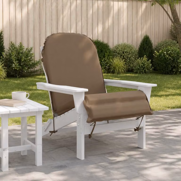 Cuscino per Lounger Sole vidaXL GEMERT in Poliestere, Resistente alle Intemperie e Lavabile, Colore Tortora